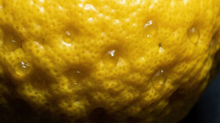 Extreme macro of Buddha's Hand citron zest showing oily pores