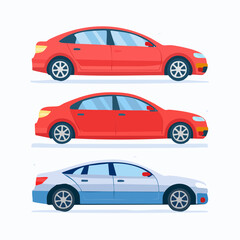 Voitures stylis&eacute;es en illustration vectorielle &ndash; design automobile moderne