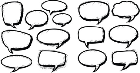 Obraz premium Speech bubble vector set icon
