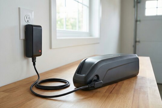 Electric bicycle battery pack charging via unbranded wall outlet