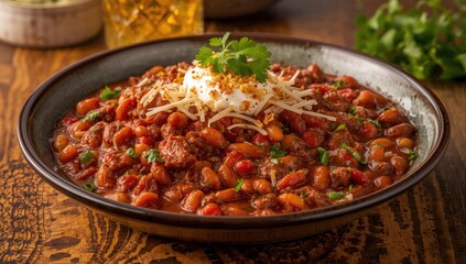Fototapeta premium Beef and bean chili