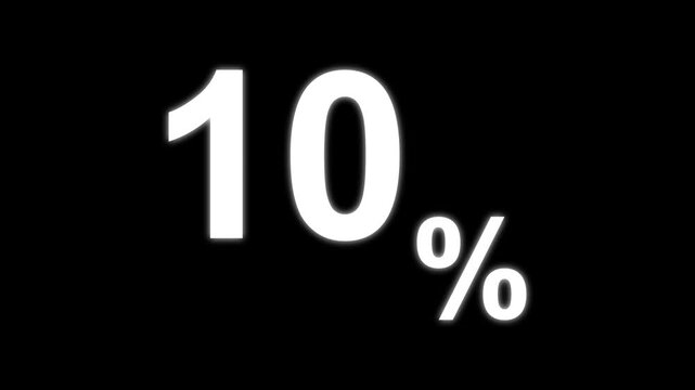 Eleven percent growth rate digital display on black background for business success