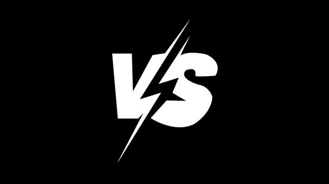 VS versus bars icons . blue color neon animated versus vs bars neon multiplayer co op team with smokey on black background. 4k video motion graphic animation. black background. V/S ANIMATION .4k video