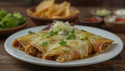 Rolled tortillas with filling