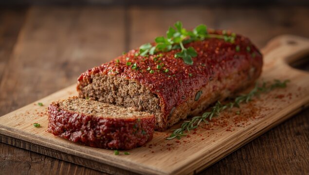 Romanian meatloaf dish "Drob" on a wooden surface