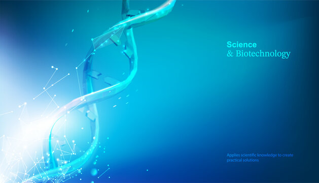 Abstract DNA cell background. Medical genetic nanotechnology.