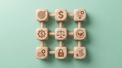 Business strategy planning office environment graphic illustration modern workspace aesthetic design concept