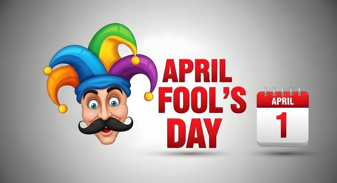 April fool's day cartoon illustration