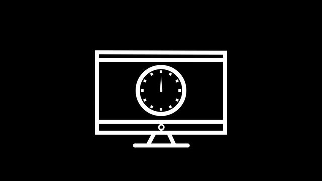 Minimalist Clock Isolated Animation on Black Background, A simple clock isolated with 4k animation.