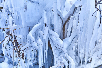 Beautiful ice art in the Austrian Alps.