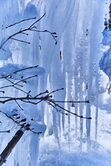 Beautiful ice art in the Austrian Alps.