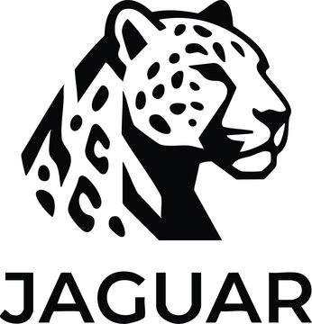 Jaguar logo with stylized animal head and text.