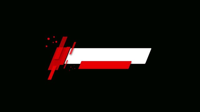 Modern lower third left and right movement,  black screen lower third, lower third wave animation, transparent background, Simple and clean lower third from a line and vanishes in alpha channel