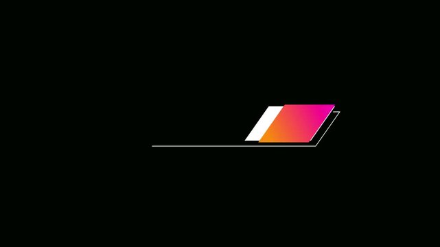 Modern lower third left and right movement,  black screen lower third, lower third wave animation, transparent background, Simple and clean lower third from a line and vanishes in alpha channel