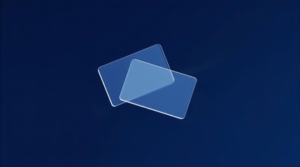 3D Floating Credit Cards Glassmorphism Style Center