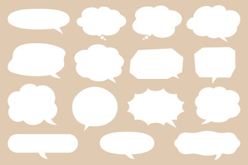 デザインに使えるシンプル吹き出し【 ベクター・吹き出し口移動可能 】