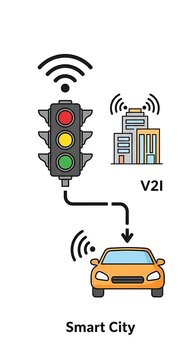 Smart City Traffic Management - V2I Communication for Autonomous Vehicles.