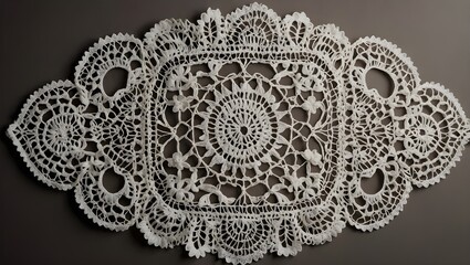 Elegant Round Crochet Lace Wedding Border