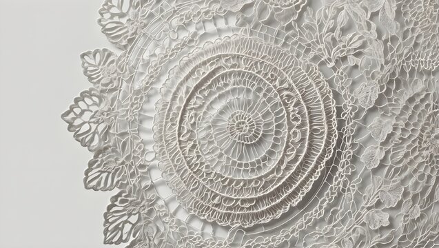 Elegant Round Crochet Lace Wedding Border
