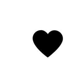 Obraz premium Simple black heart shape on a white background