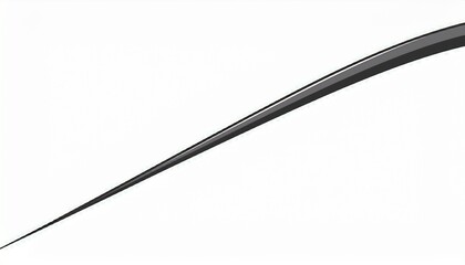 a thin straight black line is isolated on a white background