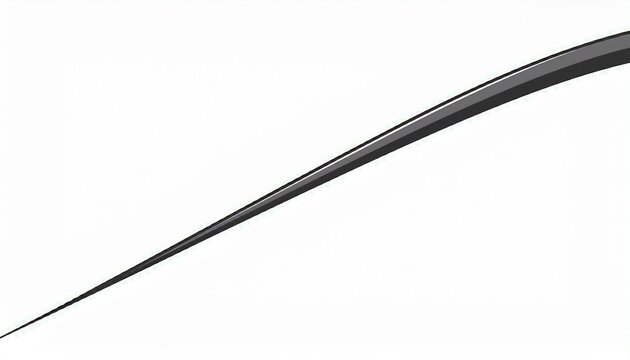 a thin straight black line is isolated on a white background