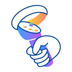 Hand drawn style icon showing controller © Prosymbols