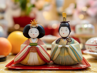 3月3日の日本のひな祭りに飾られるひな人形