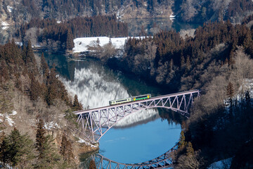 冬の只見線第一橋梁