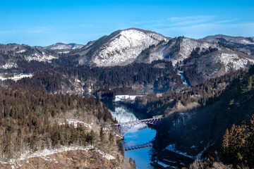 冬の只見線第一橋梁
