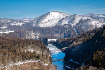 冬の只見線第一橋梁