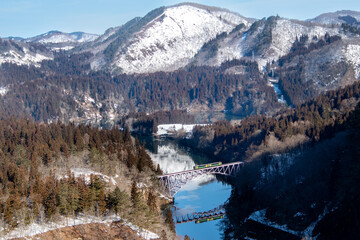 冬の只見線第一橋梁