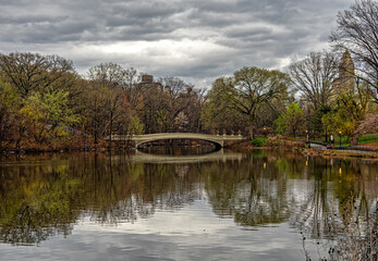 Fototapeta premium Bow bridge in early spring