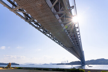 Obraz premium 岡山県倉敷市 瀬戸大橋