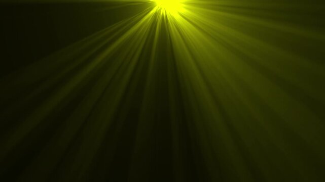 Light from Top in the Dark Seamless. White Lamp Rays Shining on Black Background.Centered white light rays on black and background. Heaven light animation from 4k animation.