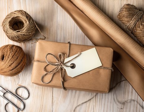 gift paper tag tinker wrapping wool
