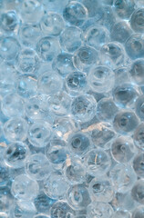 Close up of Gel Bubbles Filled with Liquid