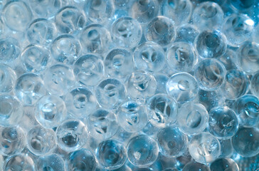 Close up of Gel Bubbles Filled with Liquid
