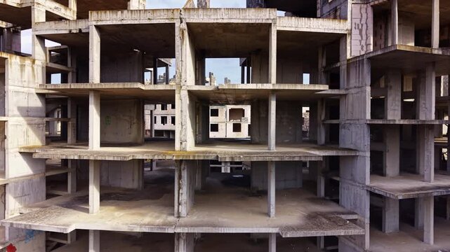 Concrete skeletons rise against a twilight sky, holding stories of the past. Shadows and echoes linger in this abandoned construction site, inviting curiosity and reflection.