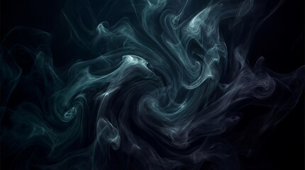 Obraz premium A swirling mass of smoke on a dark background