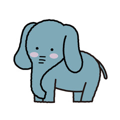 Fototapeta premium ぞうのシンプルかわいいイラスト