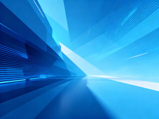 Abstract blue color moves across a dark background as geometric rubber wrap layers, increasing in brightness. Background material. Cool. Stylish.