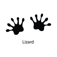 Lizard foot print vector.eps