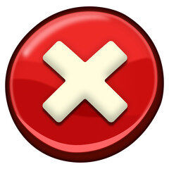 Fototapeta premium Cross Mark Error Icon