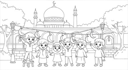 Obraz premium Children Holding Hands in a Park During Daytime