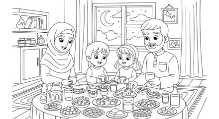 Family Baking Cookies Together in Cozy Kitchen