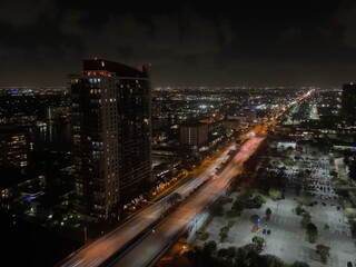 Fototapeta premium night city traffic