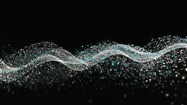 abstract blue background with particles