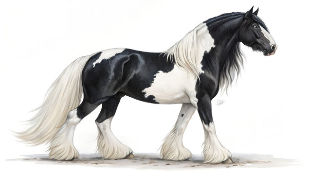 Gypsy vanner black and white