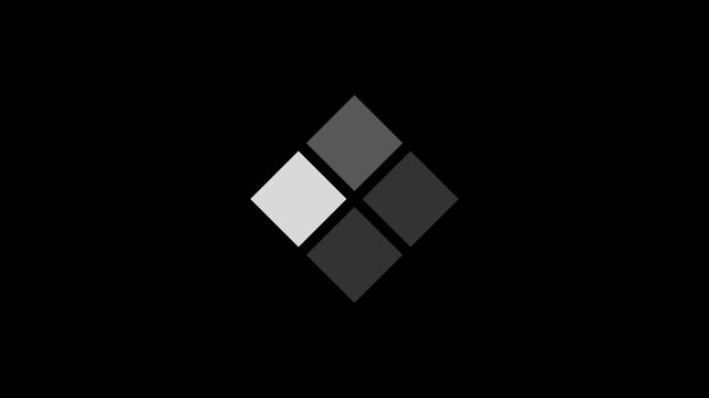 Loading Four Square Modern Animation White Isolated On Black Background